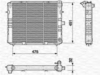 MAGNETI MARELLI 350213575000 -  Радиатор, охлаждение двигателя